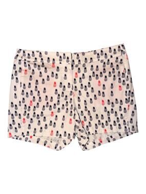 J Crew Women’s Size 8 Pineapple Chino Shorts Red White and Blue